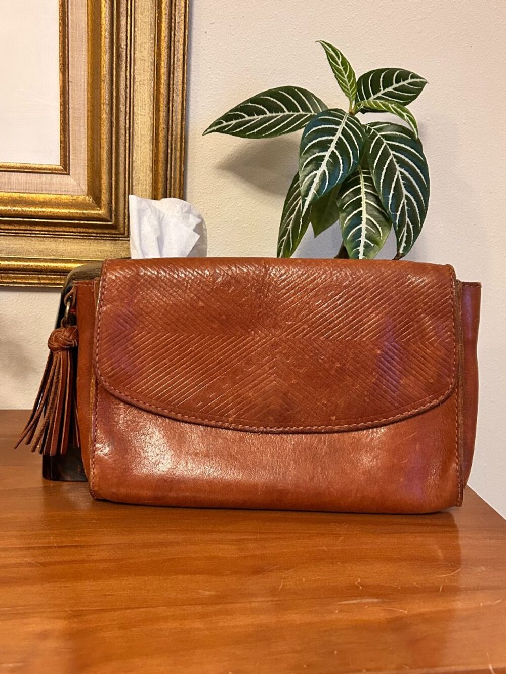 1937 Leather envelope purse